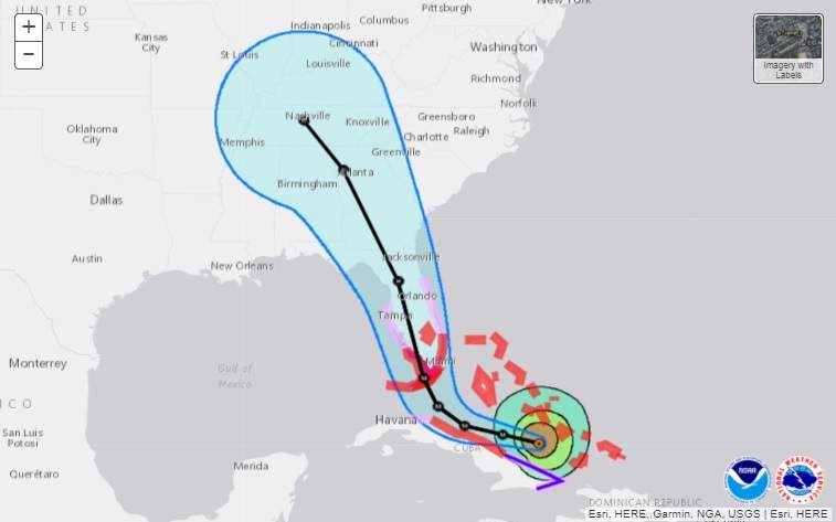 Hurricane Irma Projected Path