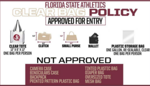 florida state football bag policy